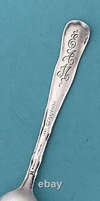 TIFFANY LAP OVER EDGE Acid Etched GERANIUM Sterling Coffee Spoon 4 5/8