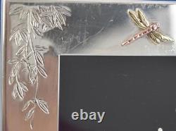 Tiffany & Co. Japanese Style Sterling Mixed Metal Frame Dragonfly Bamboo Toad
