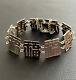 Vintage C1940's Japanese 950 Sterling Silver Reticulated Bracelet Character