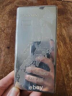 Vintage Engraved Etched Sterling Silver Japanese Cigarette Case