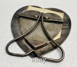 Vintage JAPANESE 950 Sterling Silver HEART Shaped Small Picture Frame Lovely