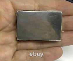Vintage Japan Yamanaka Sterling Silver Hand Carved Stone Match Holder 1.3/4
