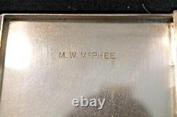 Vintage Japanese Cigarette Case CPO 950 Silver Engraved M. W. McPhee 196g