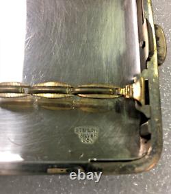 Vintage Japanese Sterling Silver Cigarette Case Engraved Diamond Cut