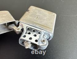 Vintage Japanese Sterling Silver Etched House Mountains Ocean Boat Lighter WithBOX