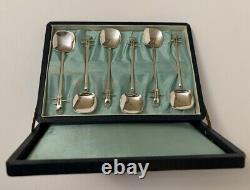 Vintage Japanese Sterling Silver Instrument Spoon Set, Authentic Antique Cutlery
