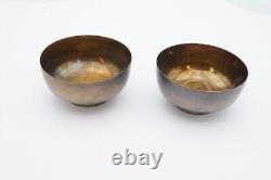 Vintage Japanese Sterling Silver Sake Cup Set With Box