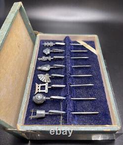 Vintage Sterling Silver 925 Japanese Hairpins With Original Box