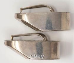 Vintage Sterling Silver Japanese Geisha Sandal Salt & Pepper Shakers DC-6755